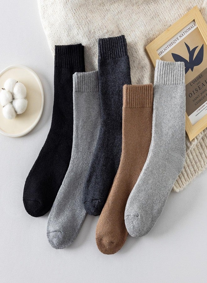 Tavaleu Wool Socks for Women Men,Winter Soft Cozy Thermal Sock Warm Breathable Crew Boot Socks - Image 2